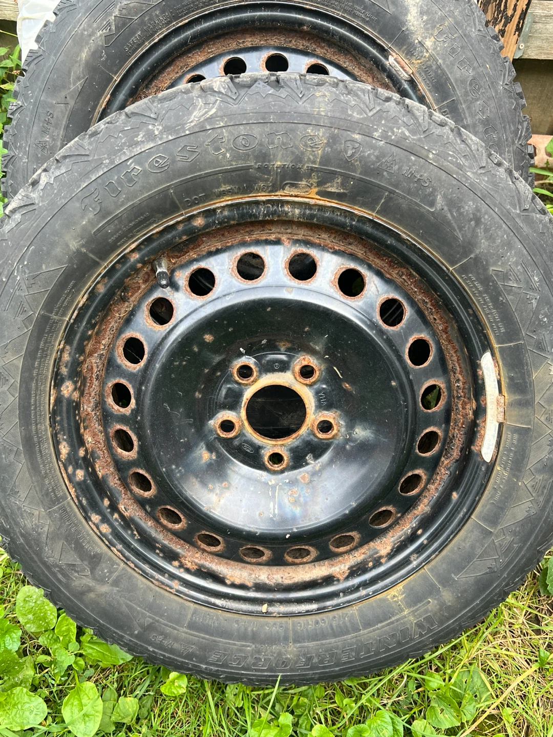 Firestone Winterforce Tires 215/60 R16 on steel rims 5 x 108mm