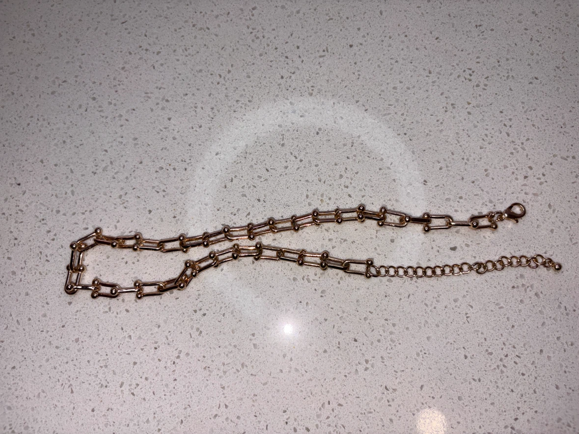Gold Tone Link Chain Necklace - photo 2