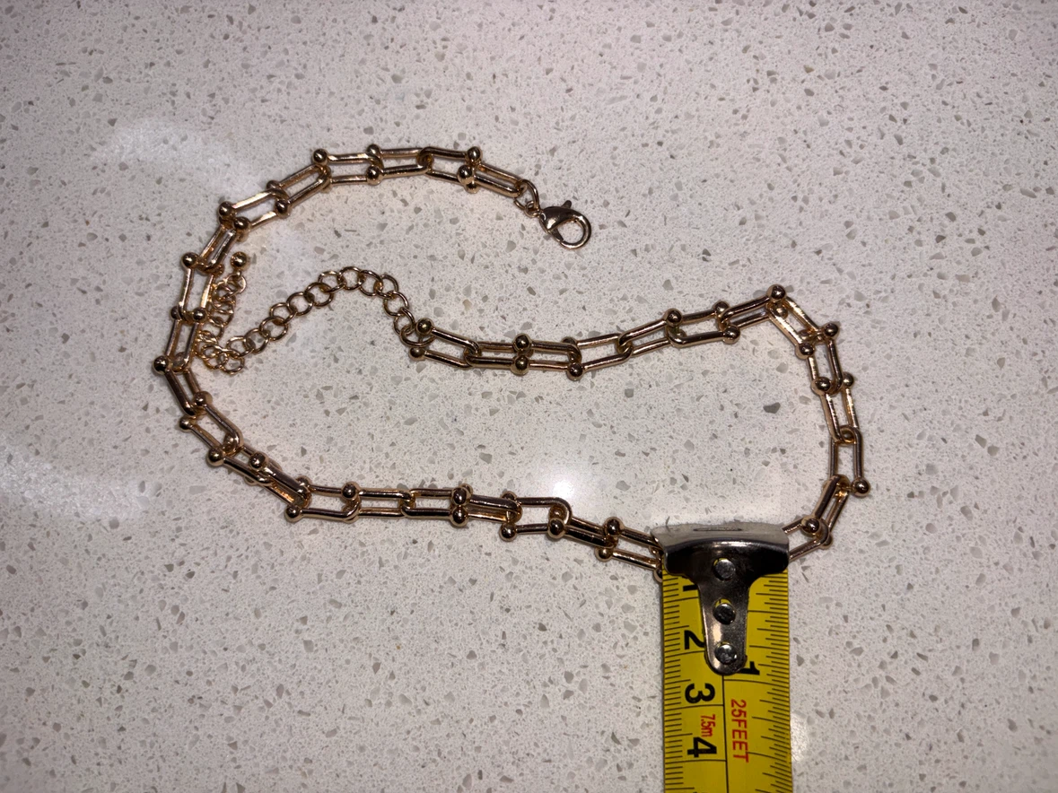 Gold Tone Link Chain Necklace - photo 4