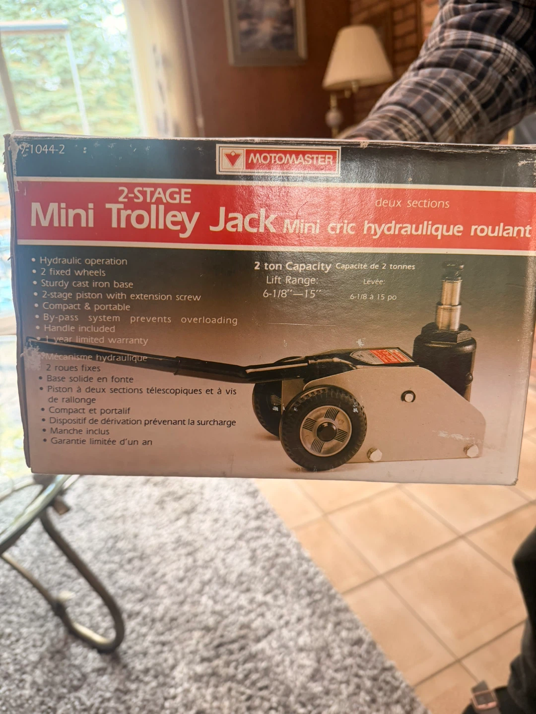 MotoMaster 2-Stage Mini Trolley Jack 2 Ton