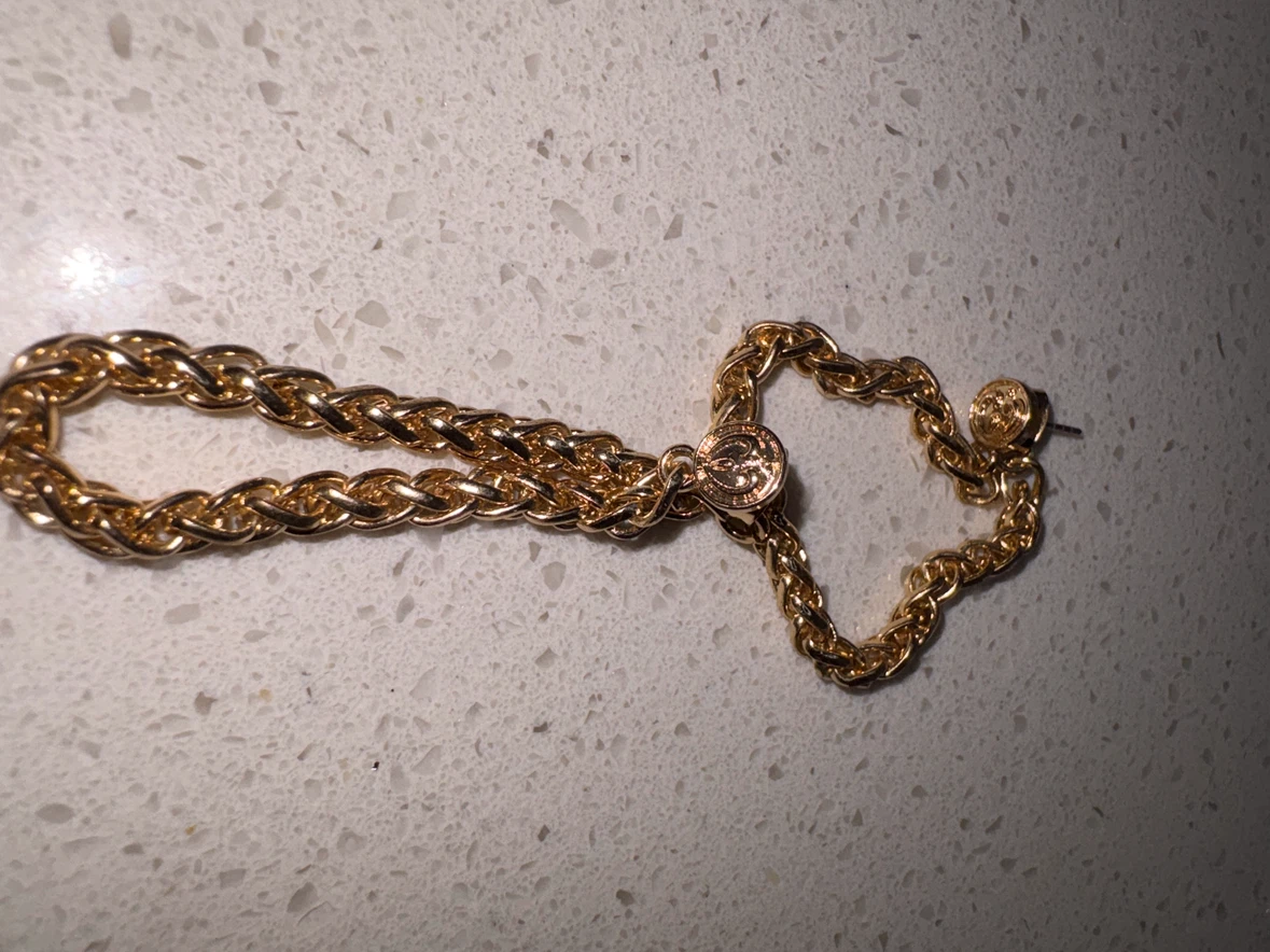 Gold Tone Chain Earrings - photo 3