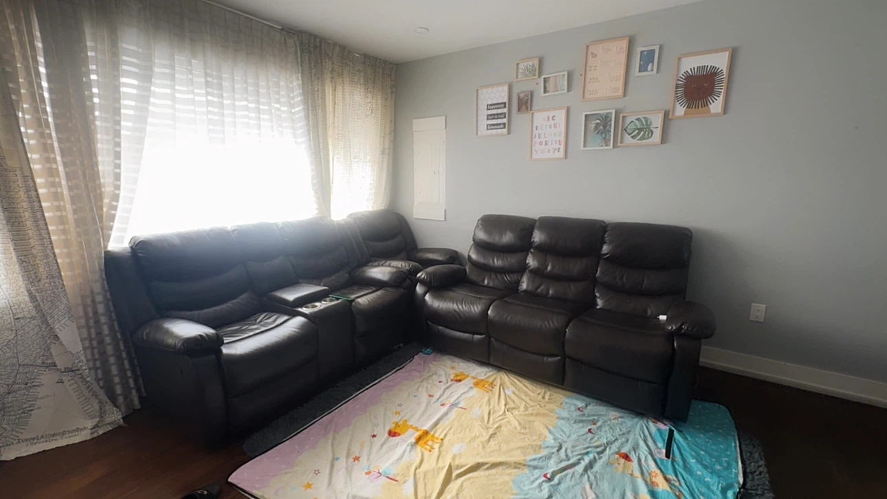 Dark Brown Leather  recliner Sectional Sofa