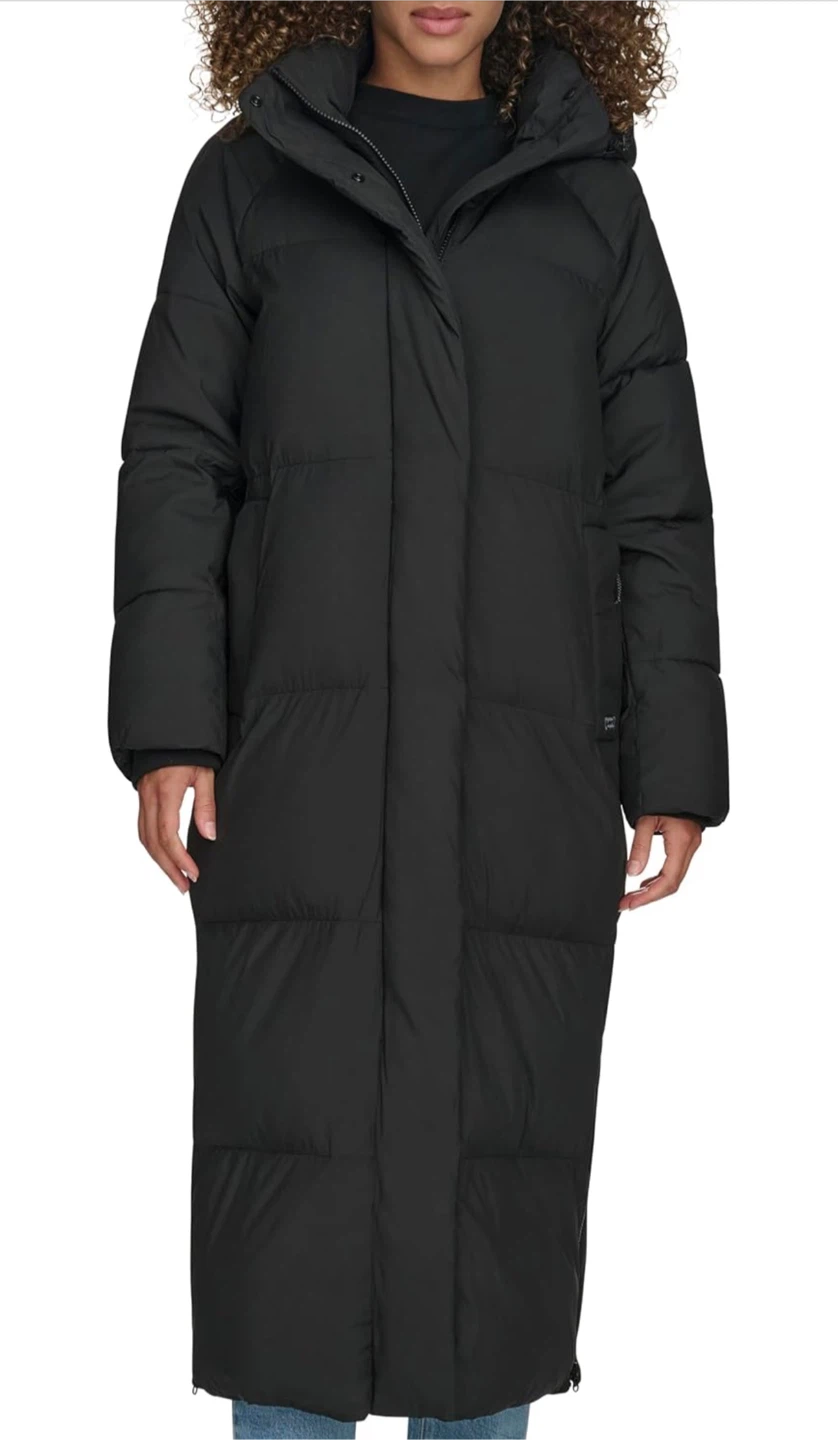 Authentic Levi's brand new Women Puff Long Puffer Jacket - Black