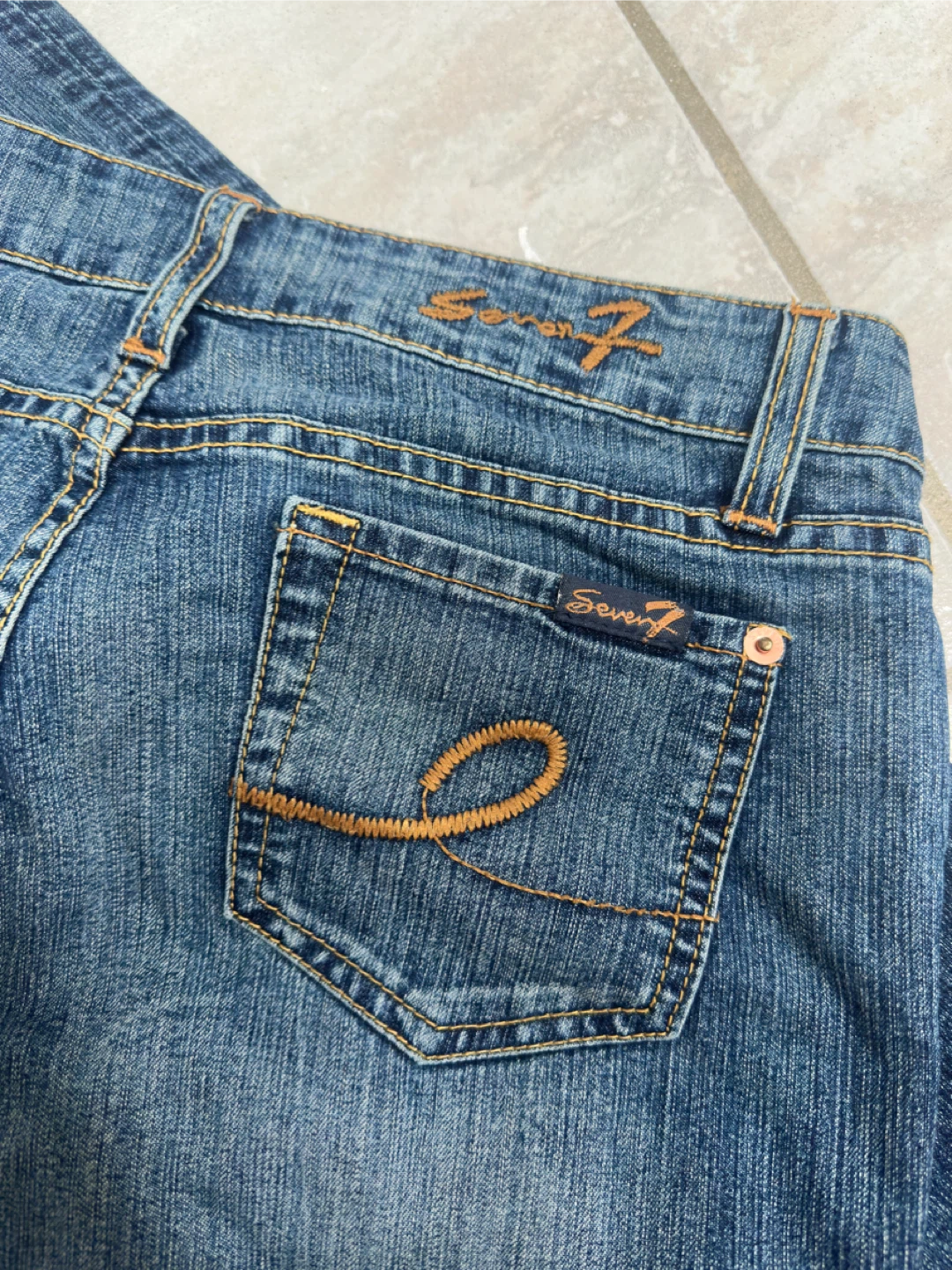 y2k Seven7 Blue Denim Jeans - photo 2