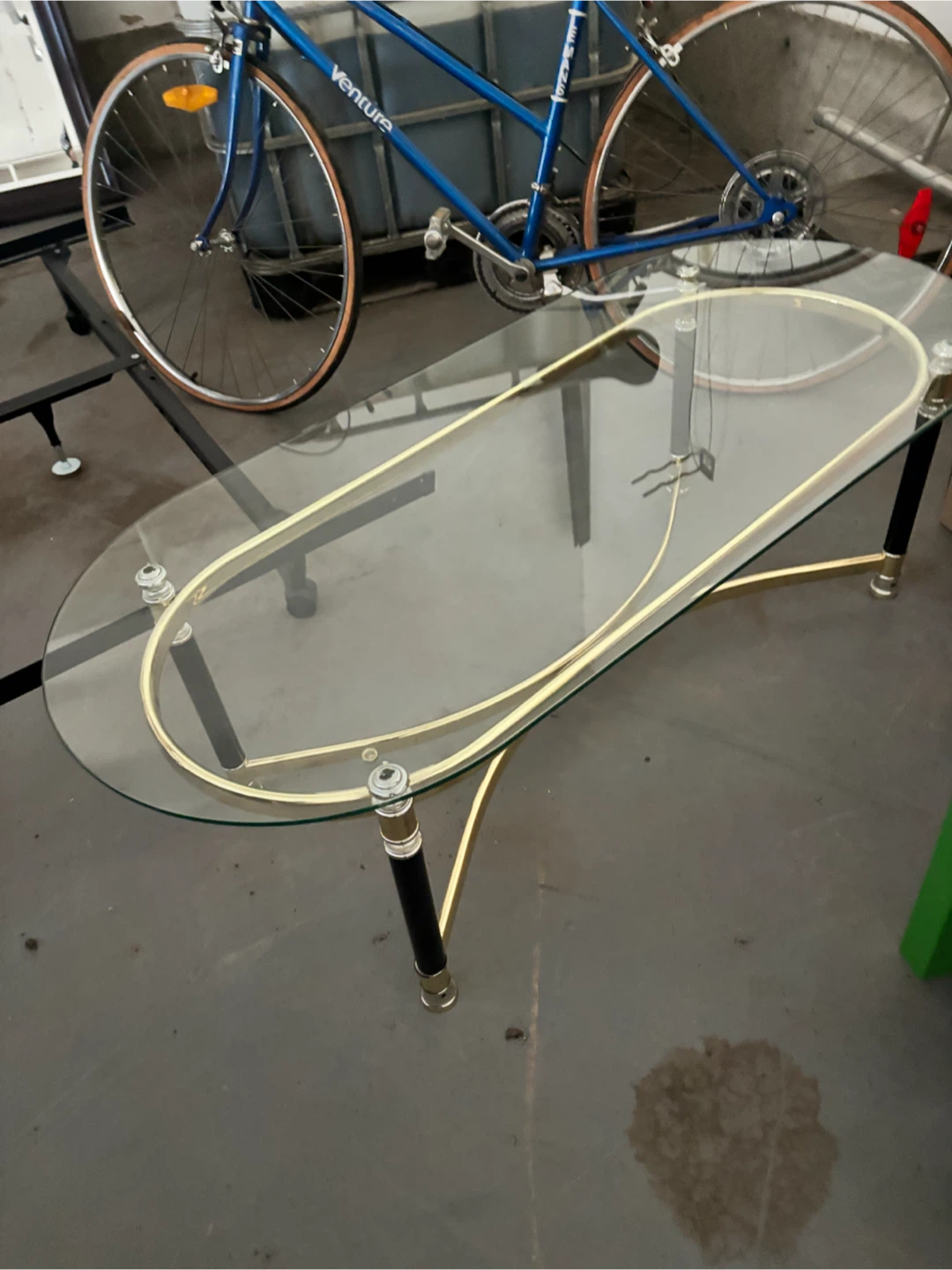 Vintage Style Dining Chairs and Glass Coffee Table