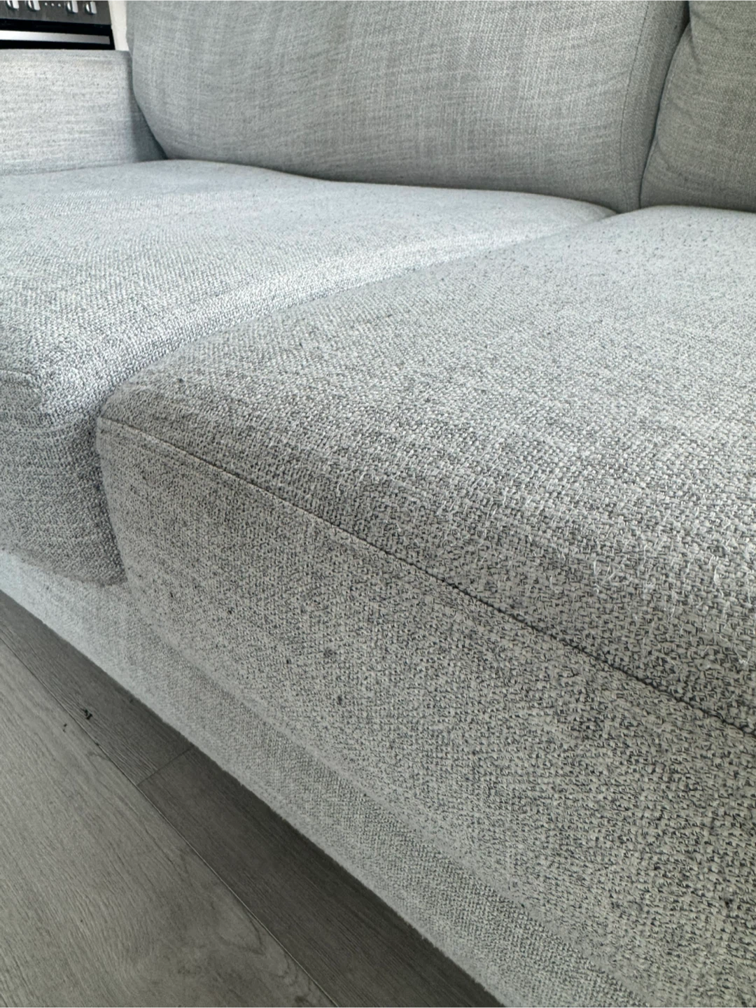 Light grey three-seater sofa - photo 5