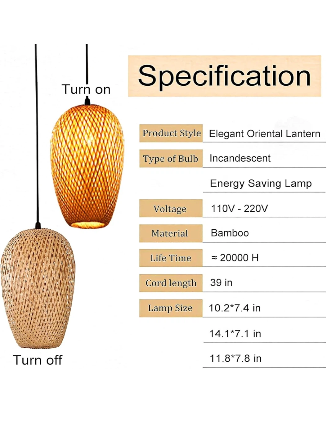 3-Light Bamboo Woven Pendant Light Set - photo 3