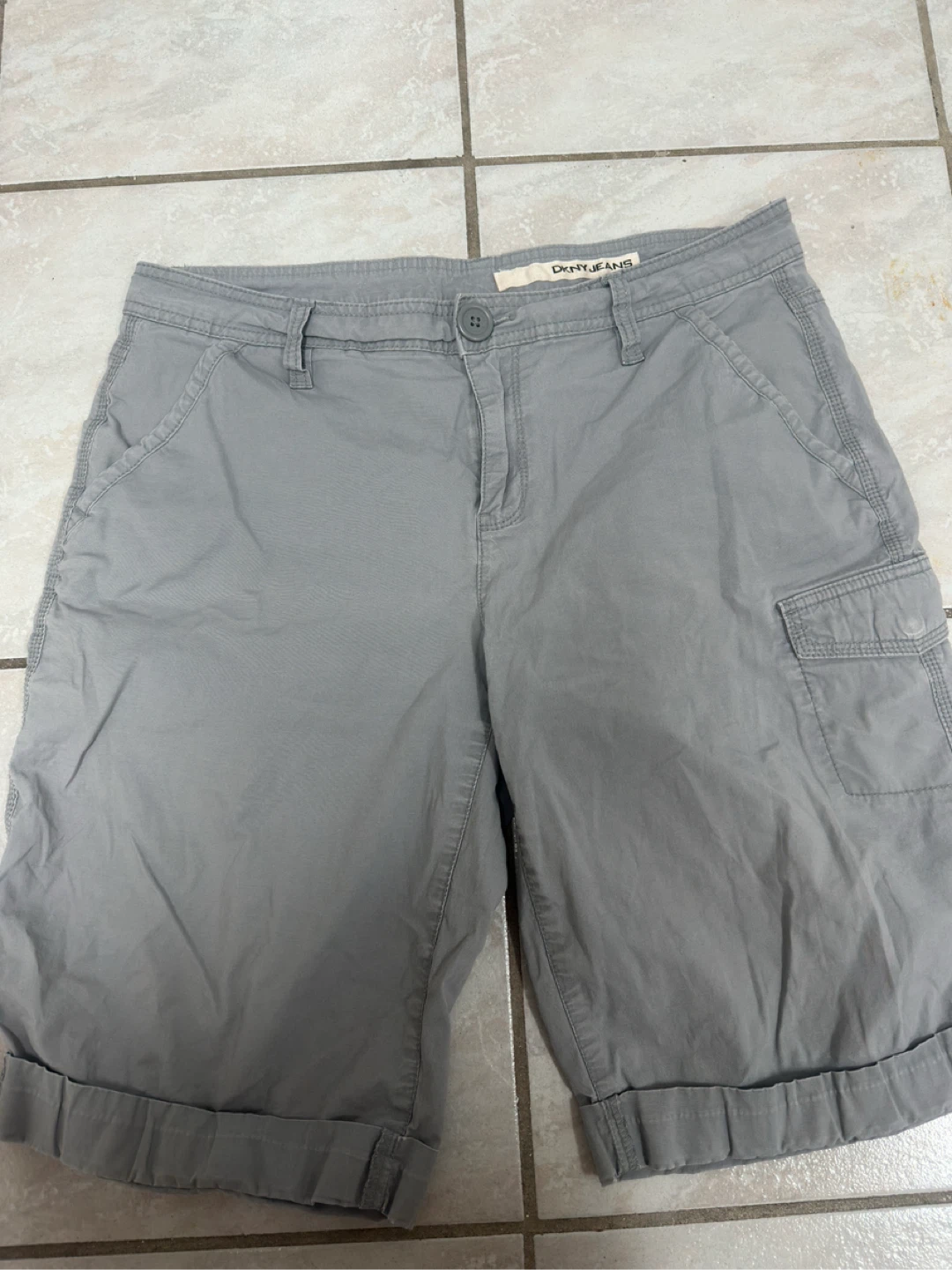 DKNY Jeans Grey Cargo Shorts