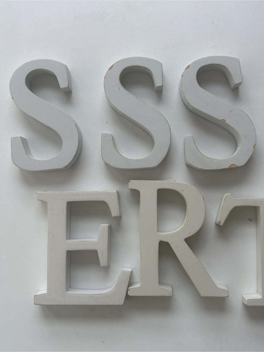 Pottery Barn White decorative wooden letter set - photo 3