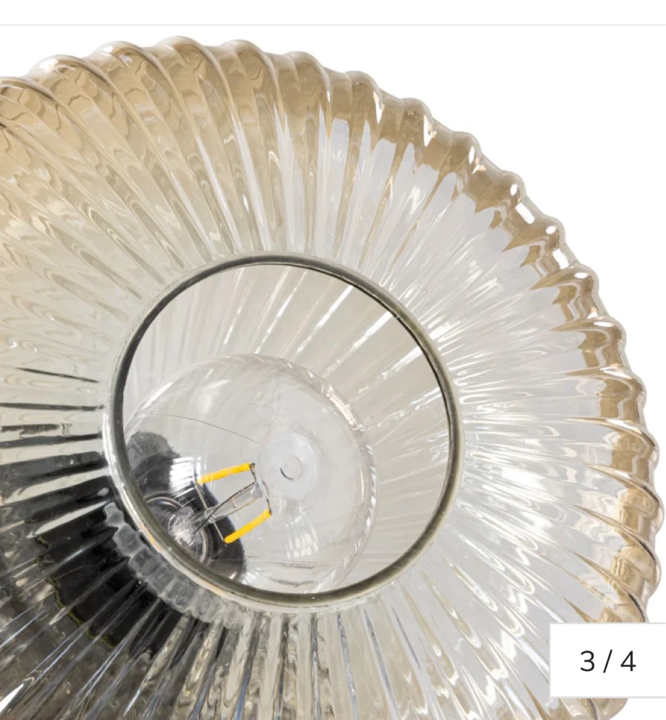 Evergreen Solar Glass Hanging Lantern, Flattened Sphere - photo 4