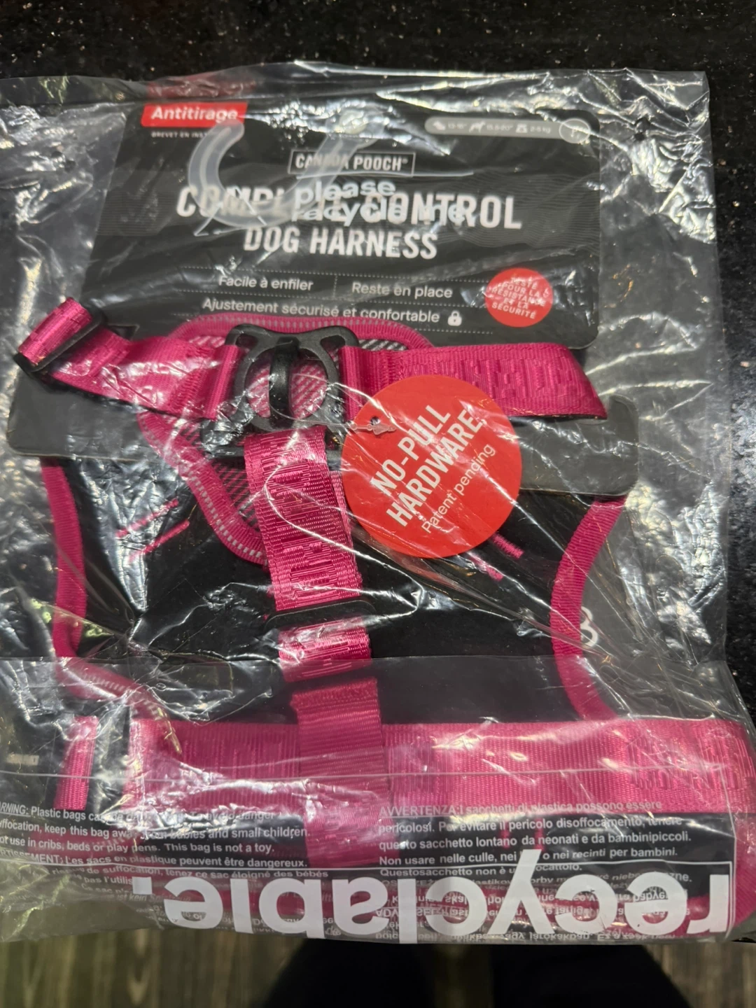 Canada Pooch Complete Control Dog Harness - Pink Plaid - photo 2