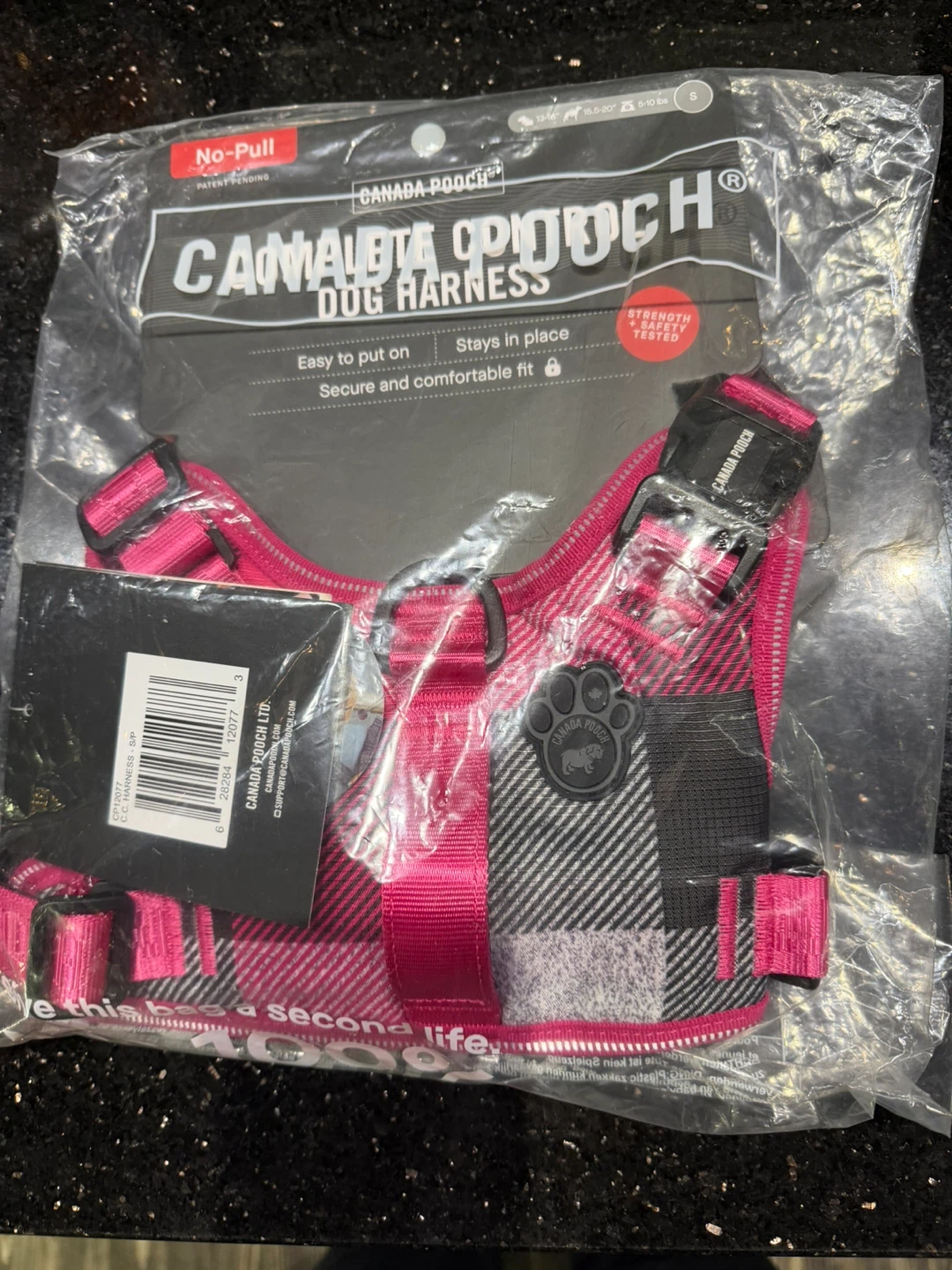 Canada Pooch Complete Control Dog Harness - Pink Plaid - photo 3