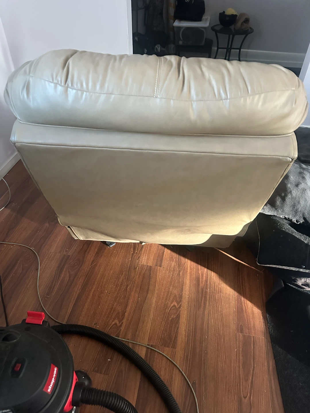 Beige Recliner Armchair with Footrest - photo 4