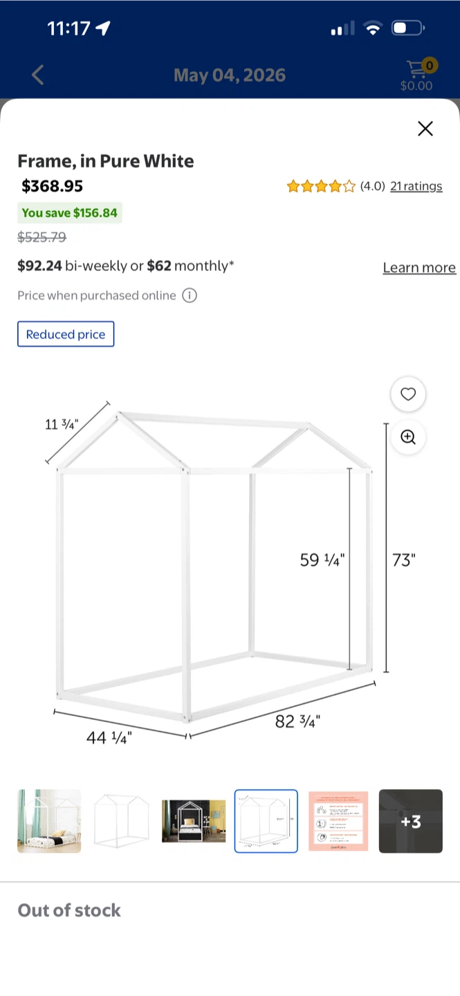 2 South Shore Sweedi Twin Wooden House Bed Frame, 1BNIB 1opened - photo 3