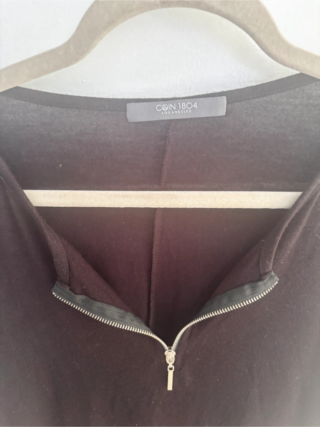 Coin 1804 Black Zip-Neck Top - photo 2
