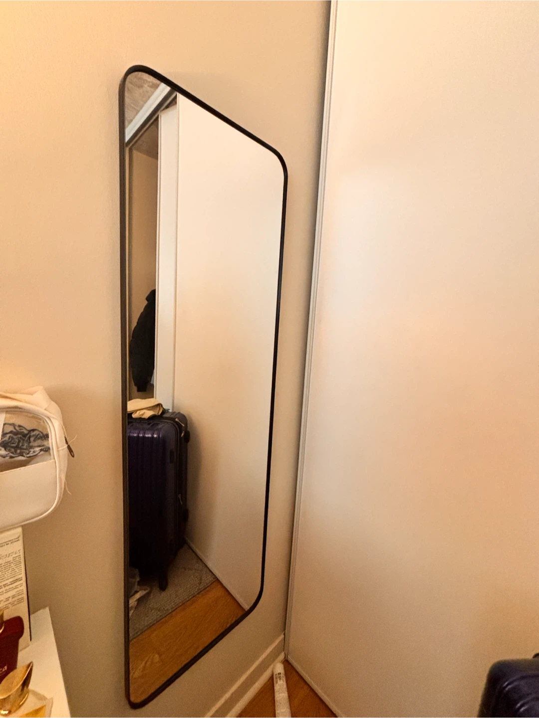 Black Rounded Corner Full Length Mirror - photo 2