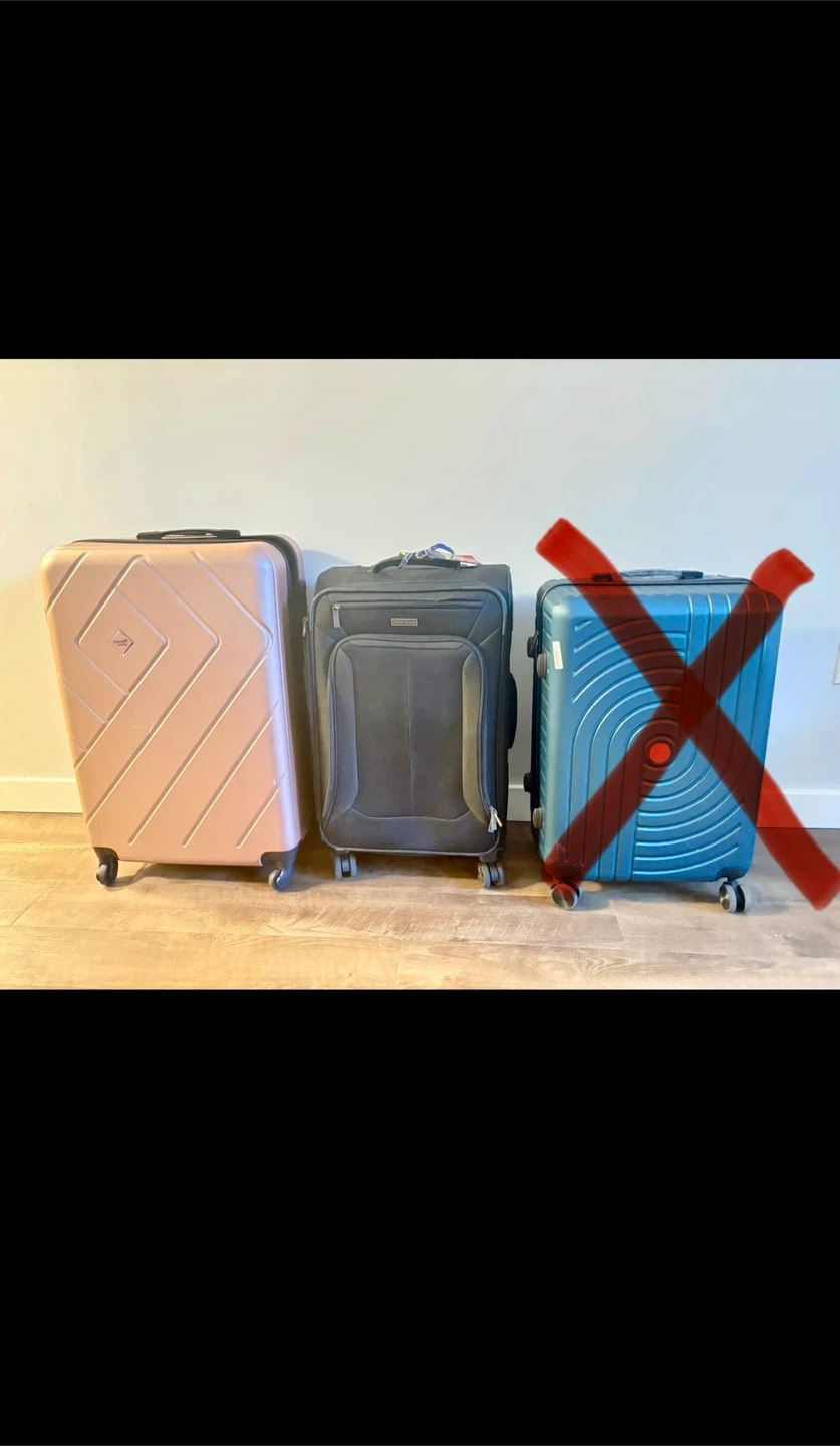 2 piece hard and soft shell luggage set