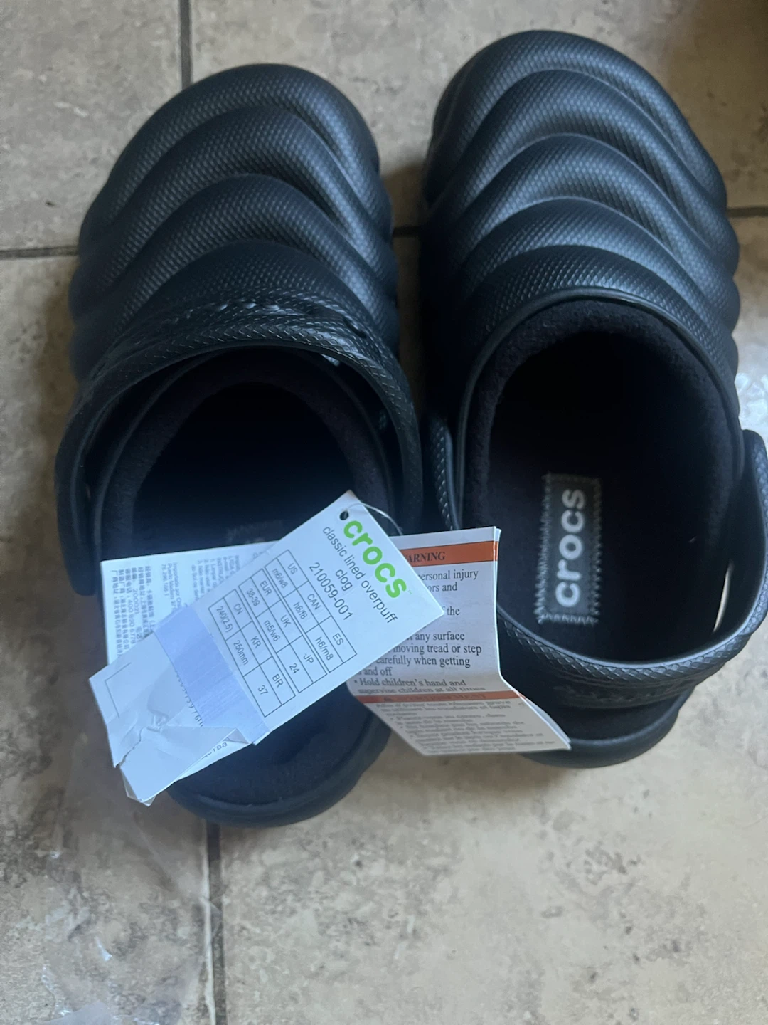 Crocs Classic Lined Overpuff Clog Black