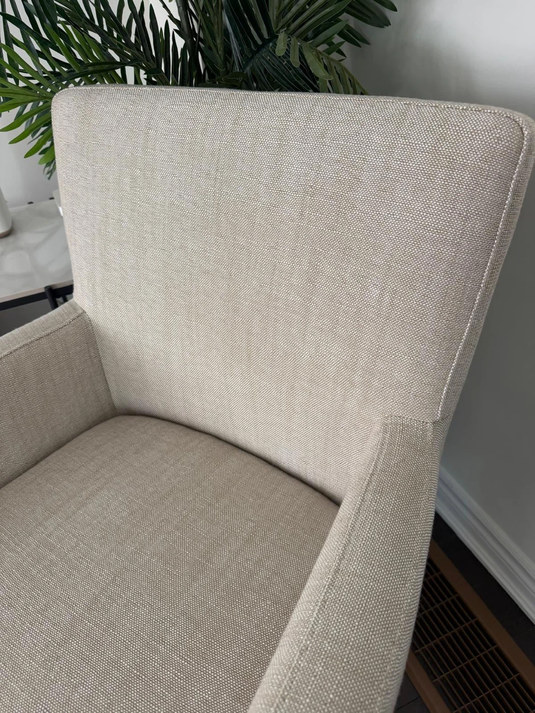 Beige Upholstered Armchair - photo 2