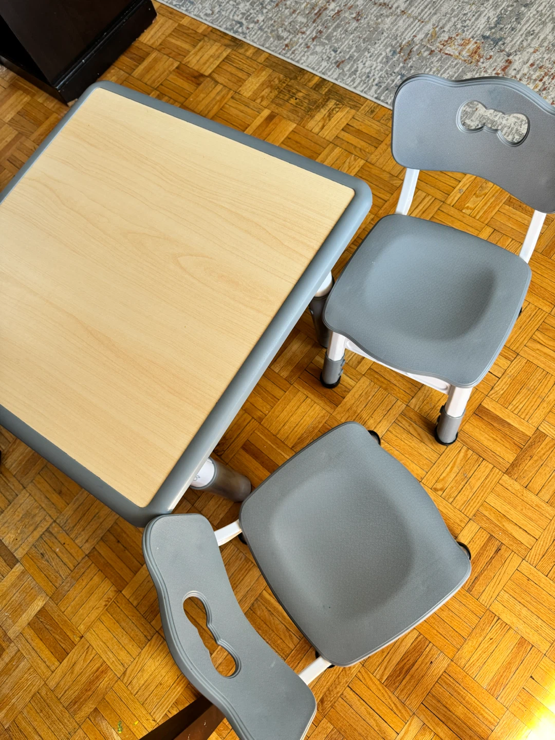 Kids adjustable Table and Two Chairs Set