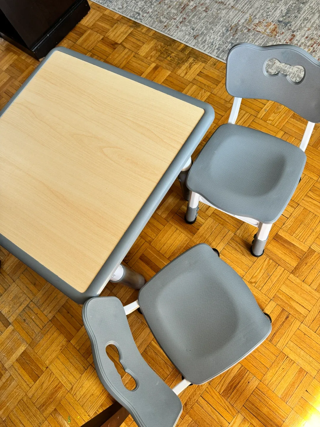 Kids adjustable Table and Two Chairs Set
