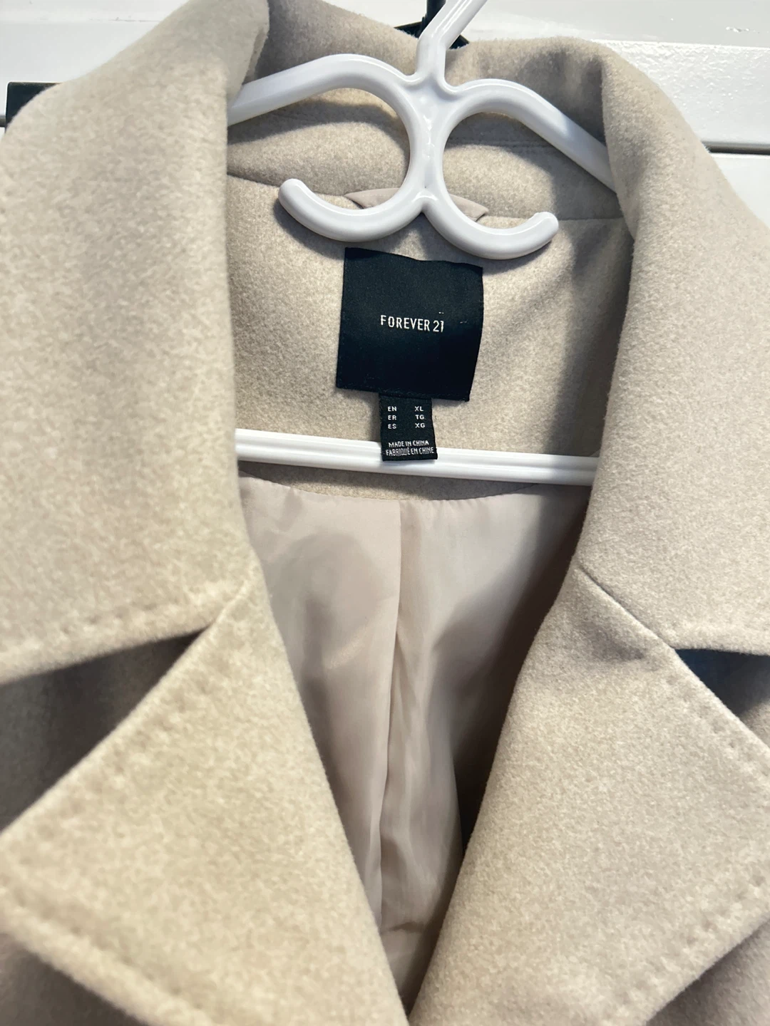 Forever 21 Beige Coat - XL - photo 3