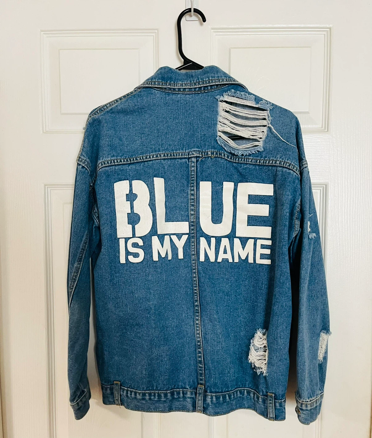 Blue Denim Distressed Jacket