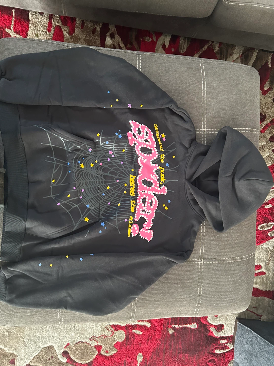 Sp5der Black Hoodie