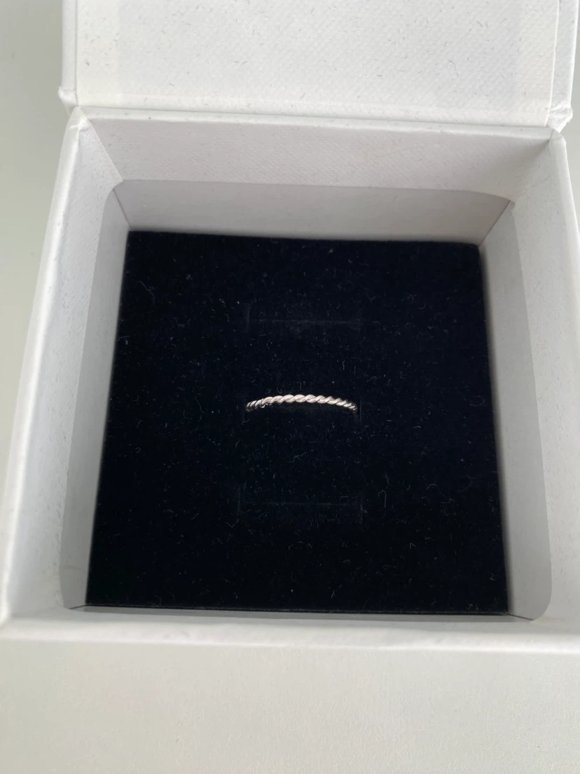 Stainless Steel Silver Tone Twisted Rope Band Ring - photo 2