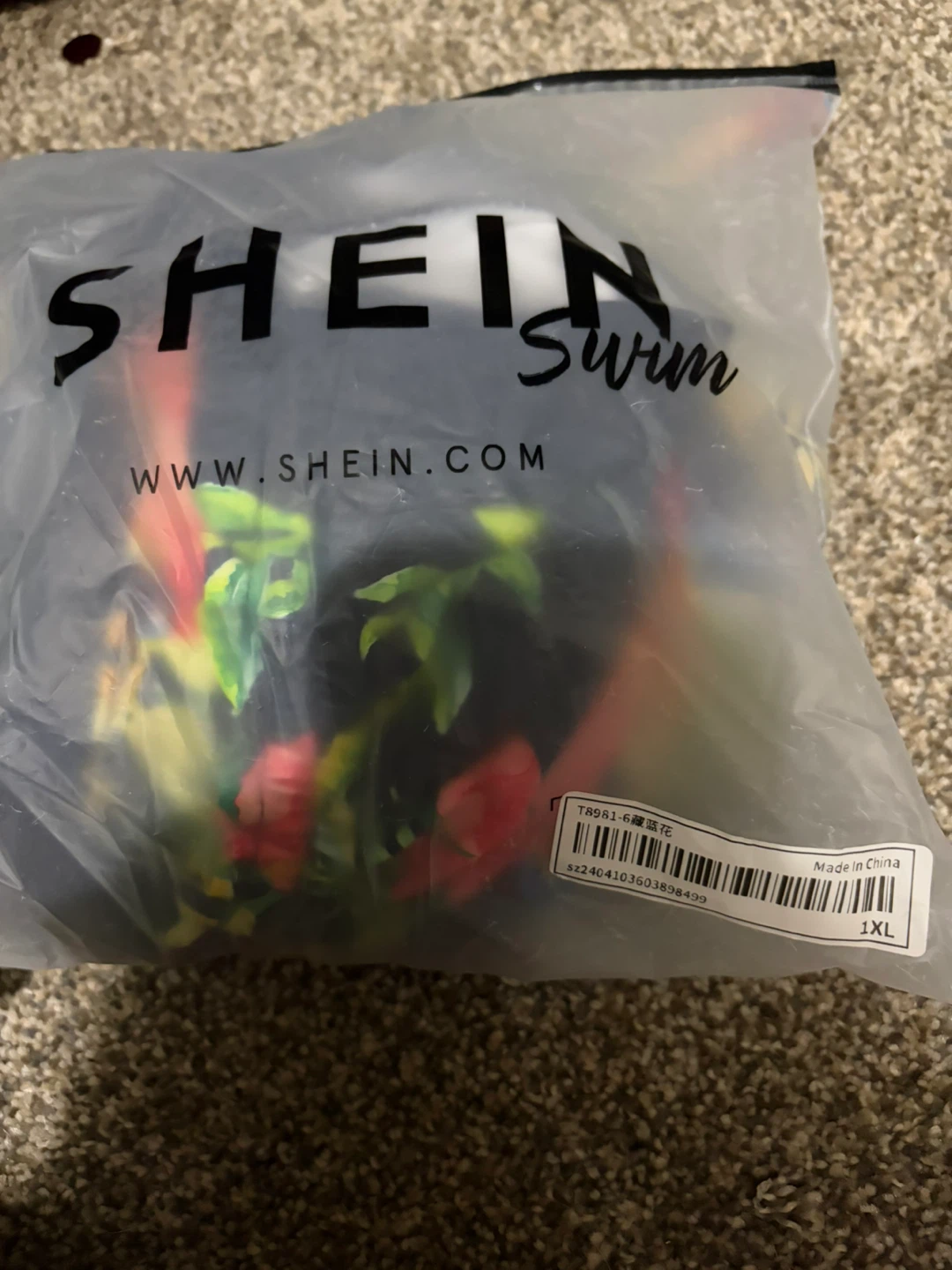 SHEIN Swim Tropical Parrot Print Swimsuit - photo 2