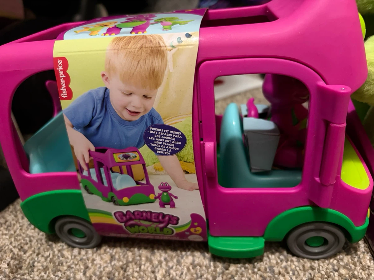 Fisher-Price Barney's World Plush and Bus Set