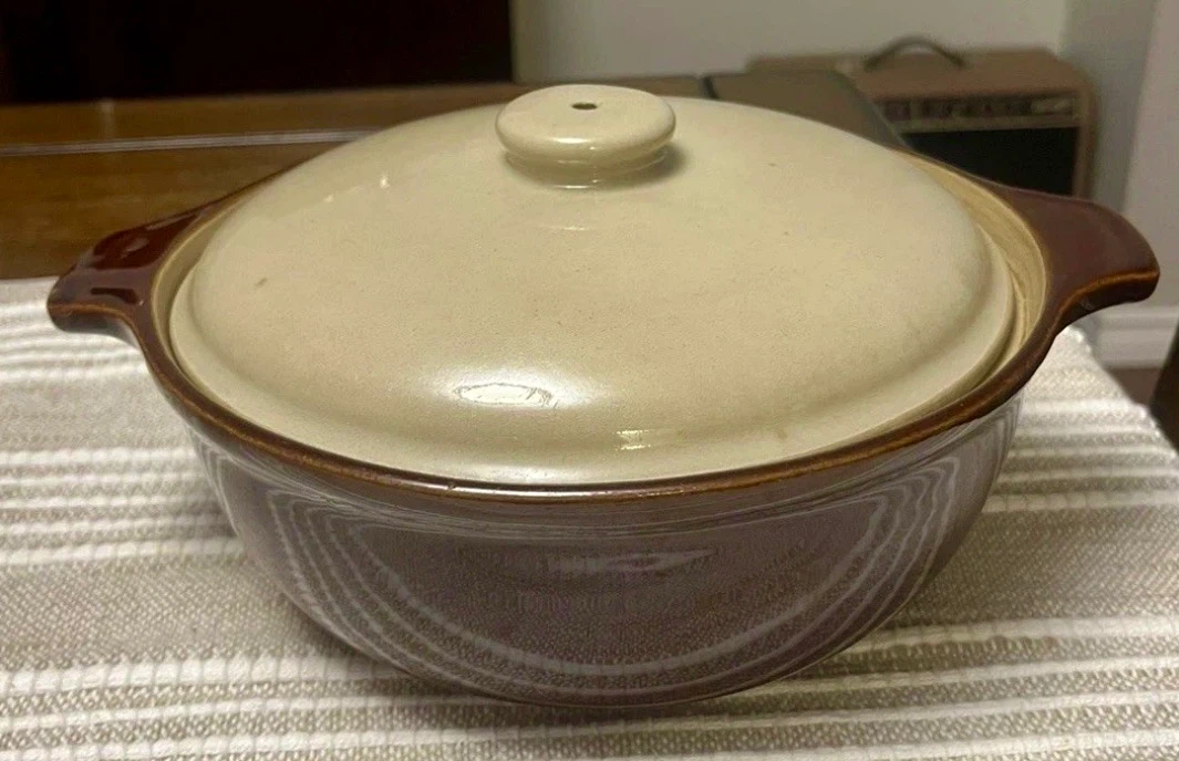 Vintage Denby Stoneware Covered Casserole Dish – 2½ Pint