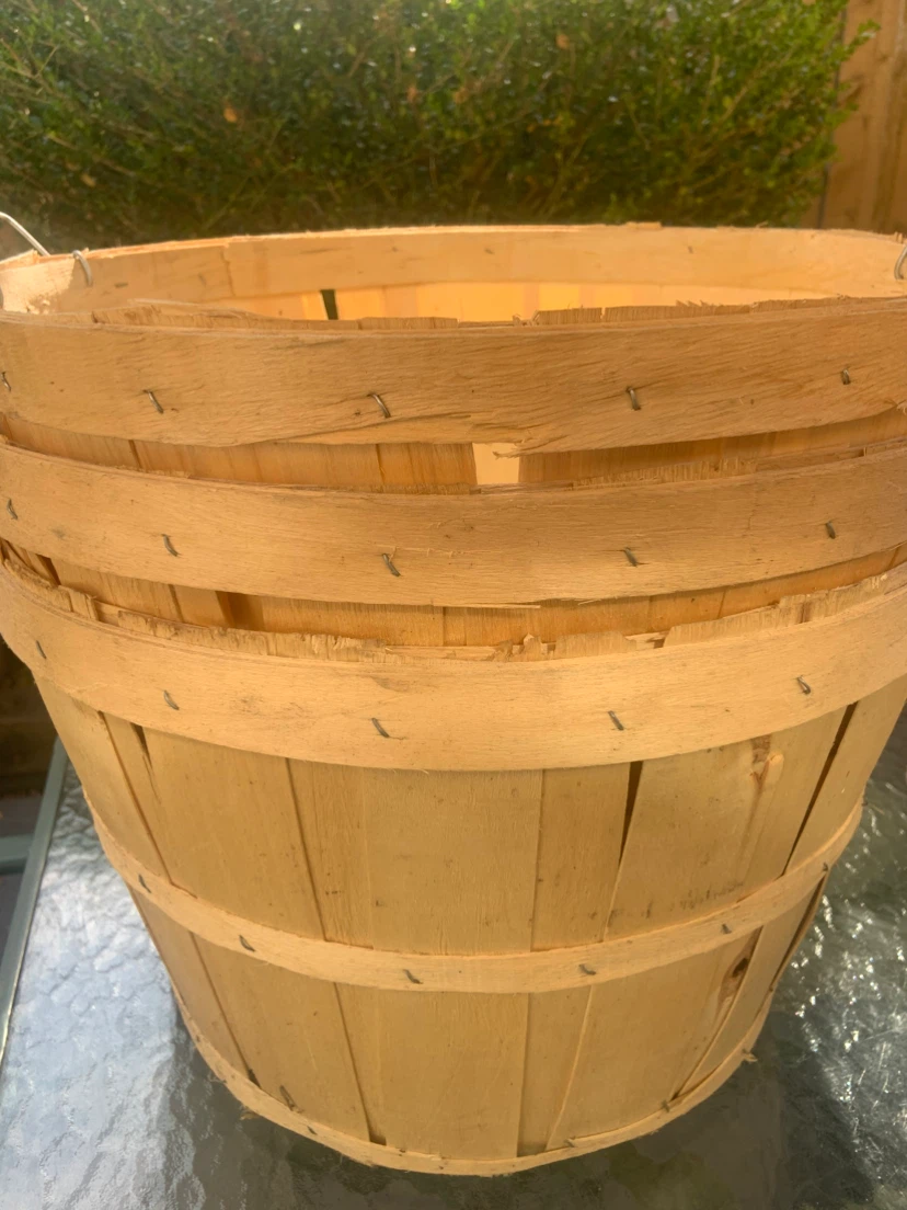 Set of 3 Wooden Bushel Baskets•Halloween Decor - photo 2