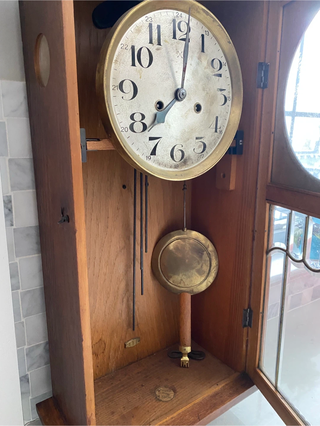 Vintage Wall Clock with Pendulum - photo 2