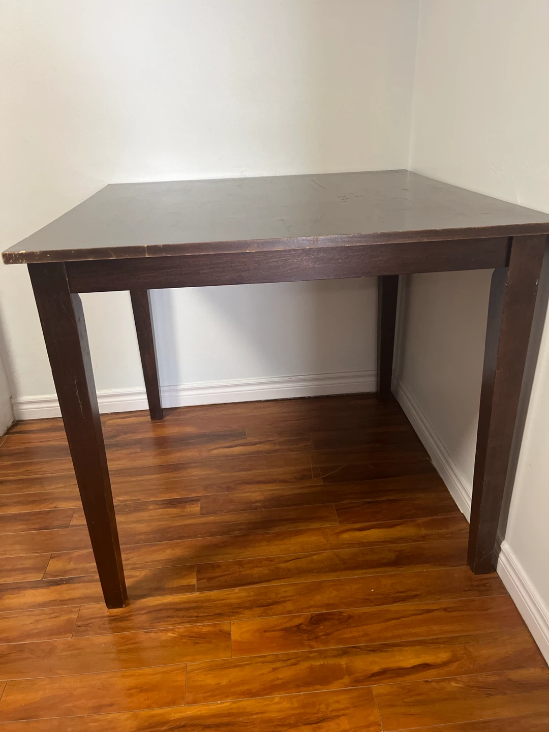 MOVING SALE ‼️ Dark Brown Square Dining Table - photo 2