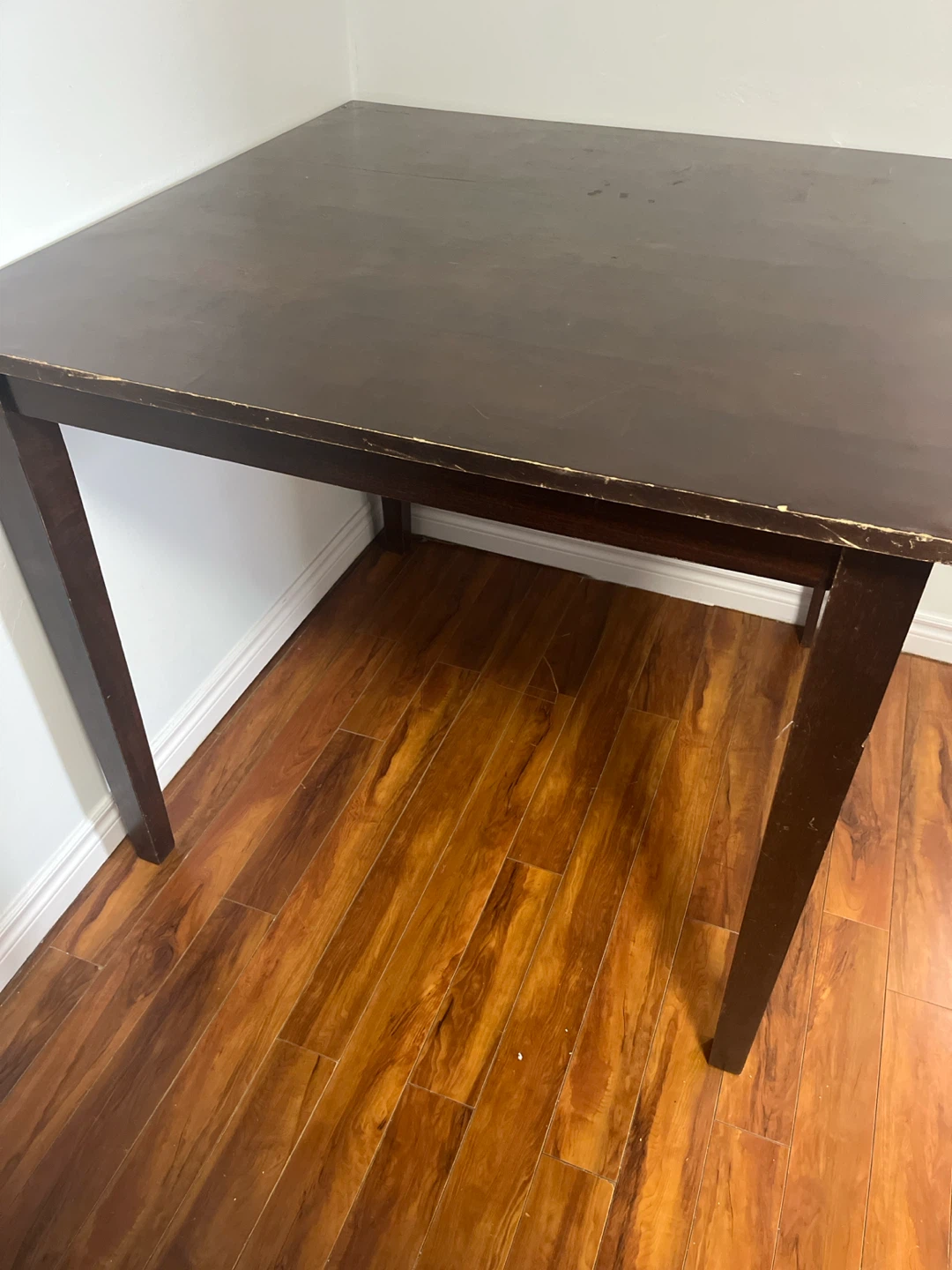 MOVING SALE ‼️ Dark Brown Square Dining Table - photo 3