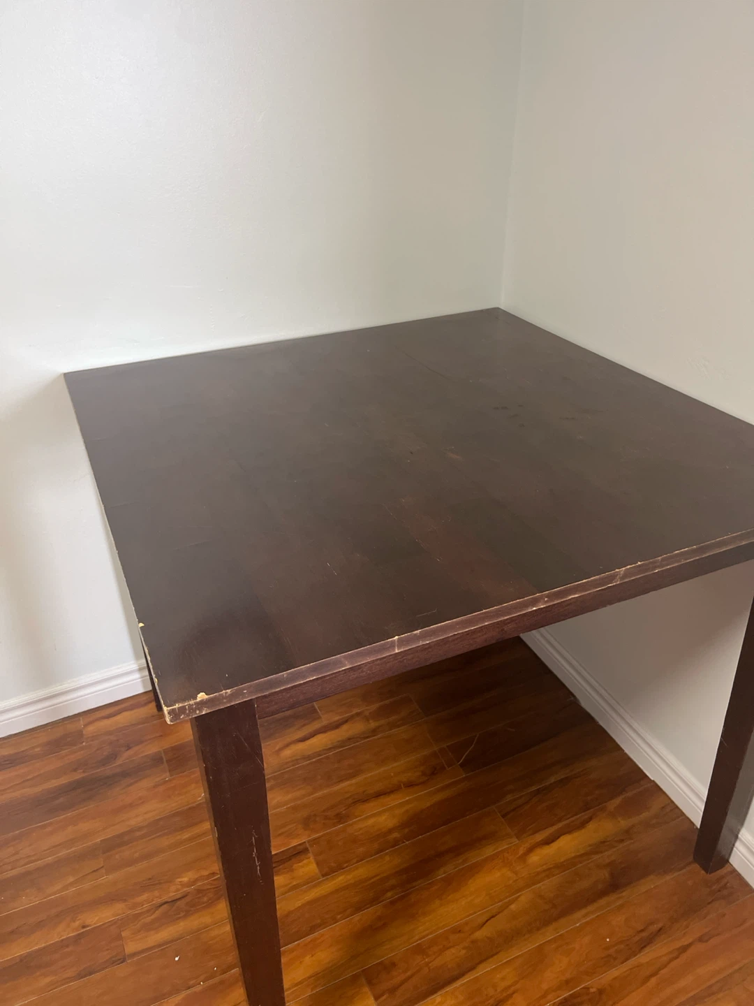 MOVING SALE ‼️ Dark Brown Square Dining Table - photo 4