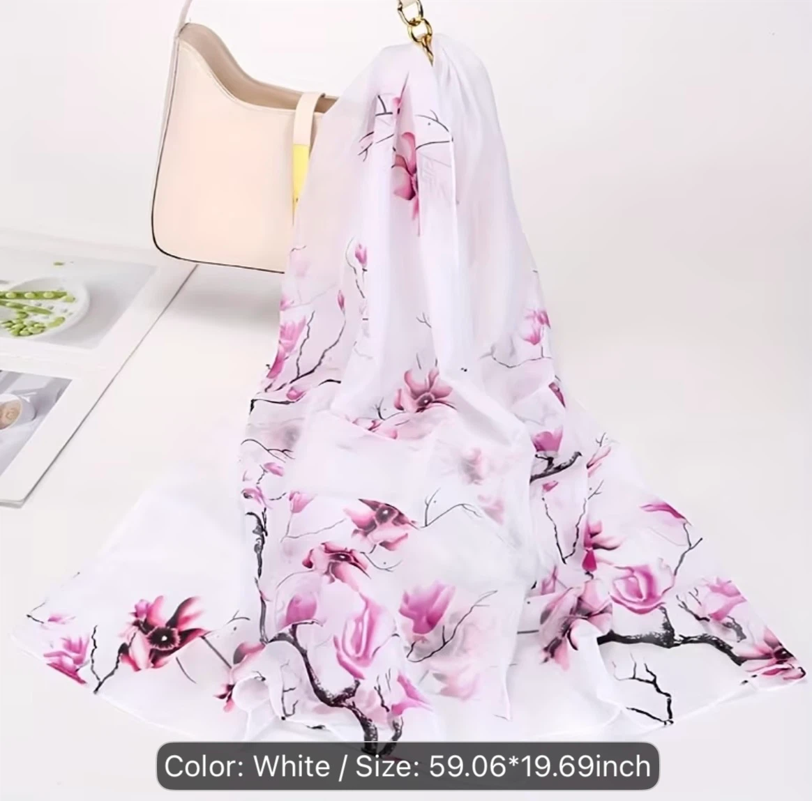 New- Floral Print Scarf