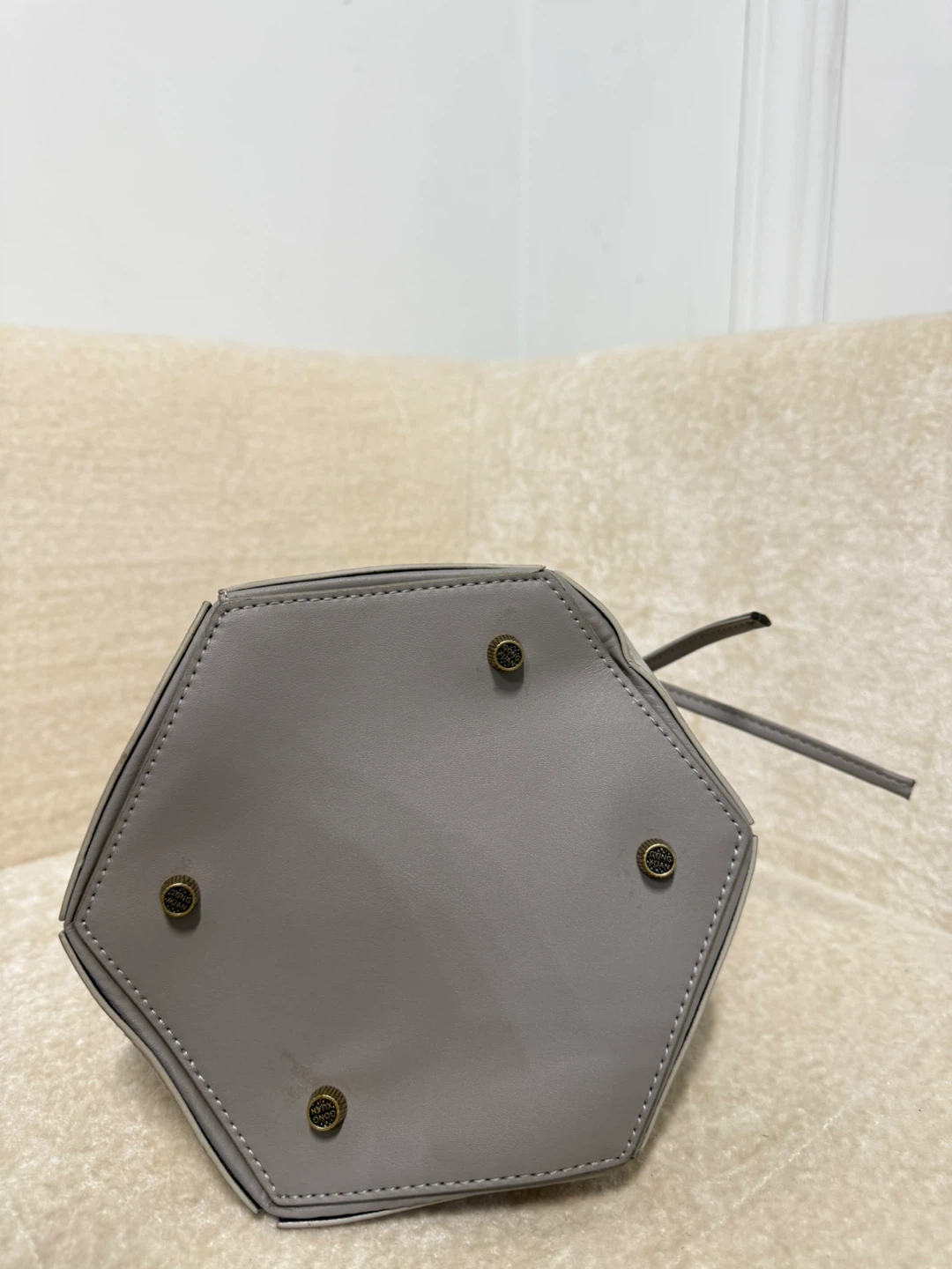 Grey Hexagonal Bucket Bag - photo 3