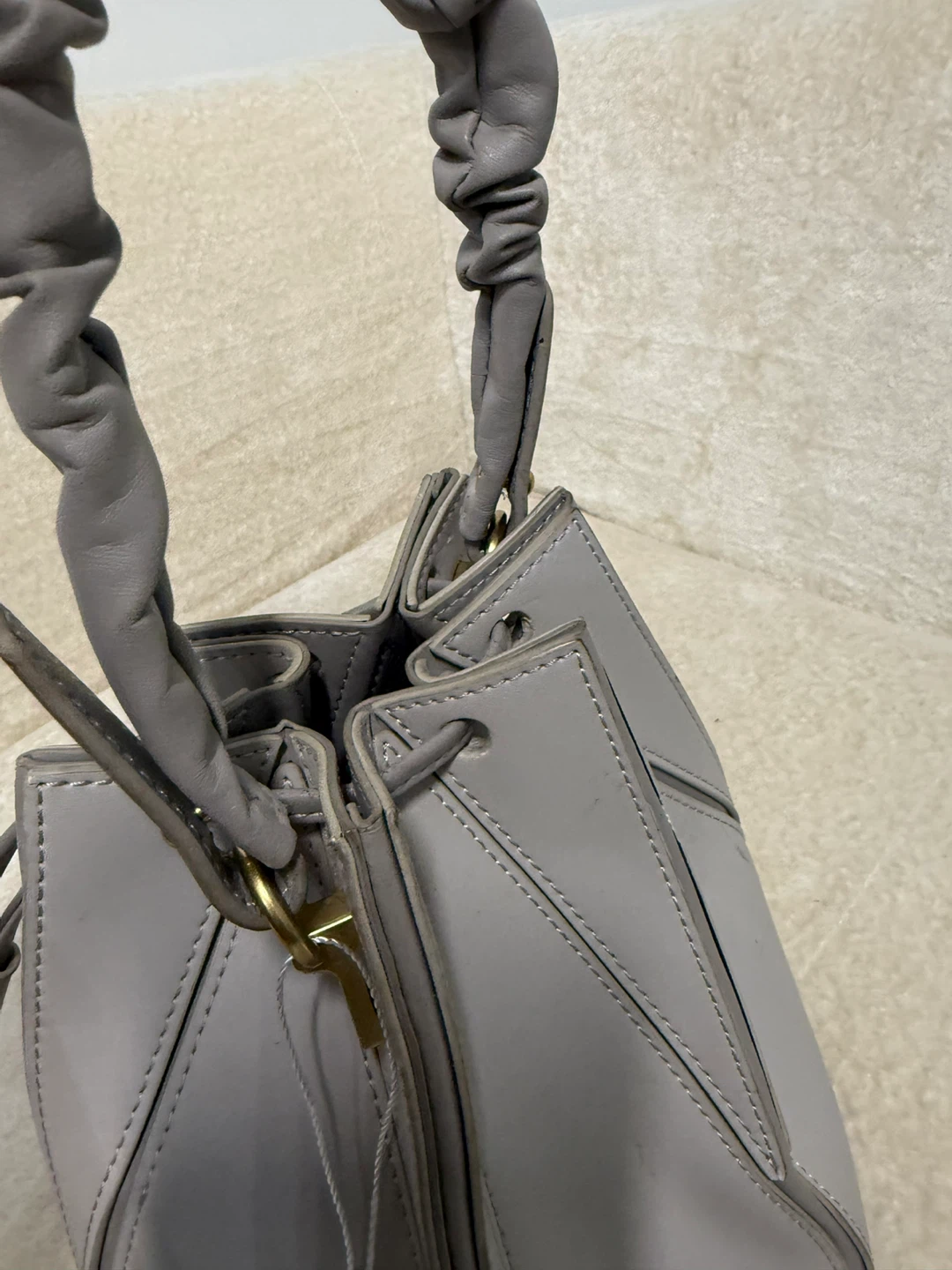 Grey Hexagonal Bucket Bag - photo 4