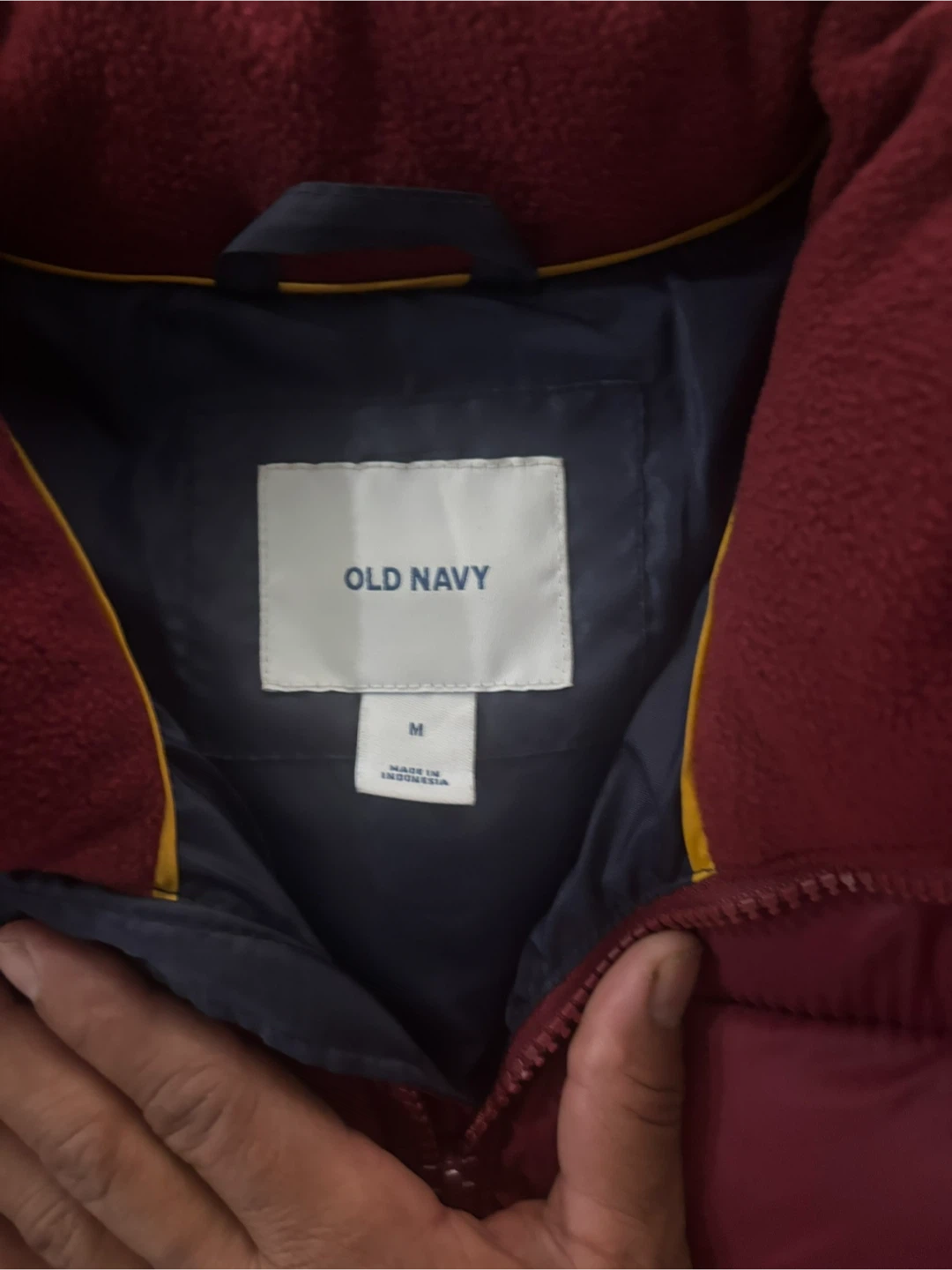 Old Navy Maroon Puffer Vest