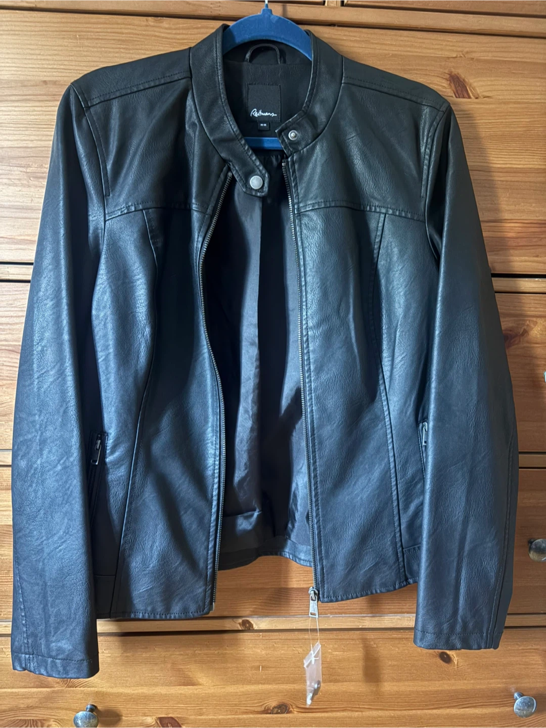 Reitmans Black Faux Leather Jacket