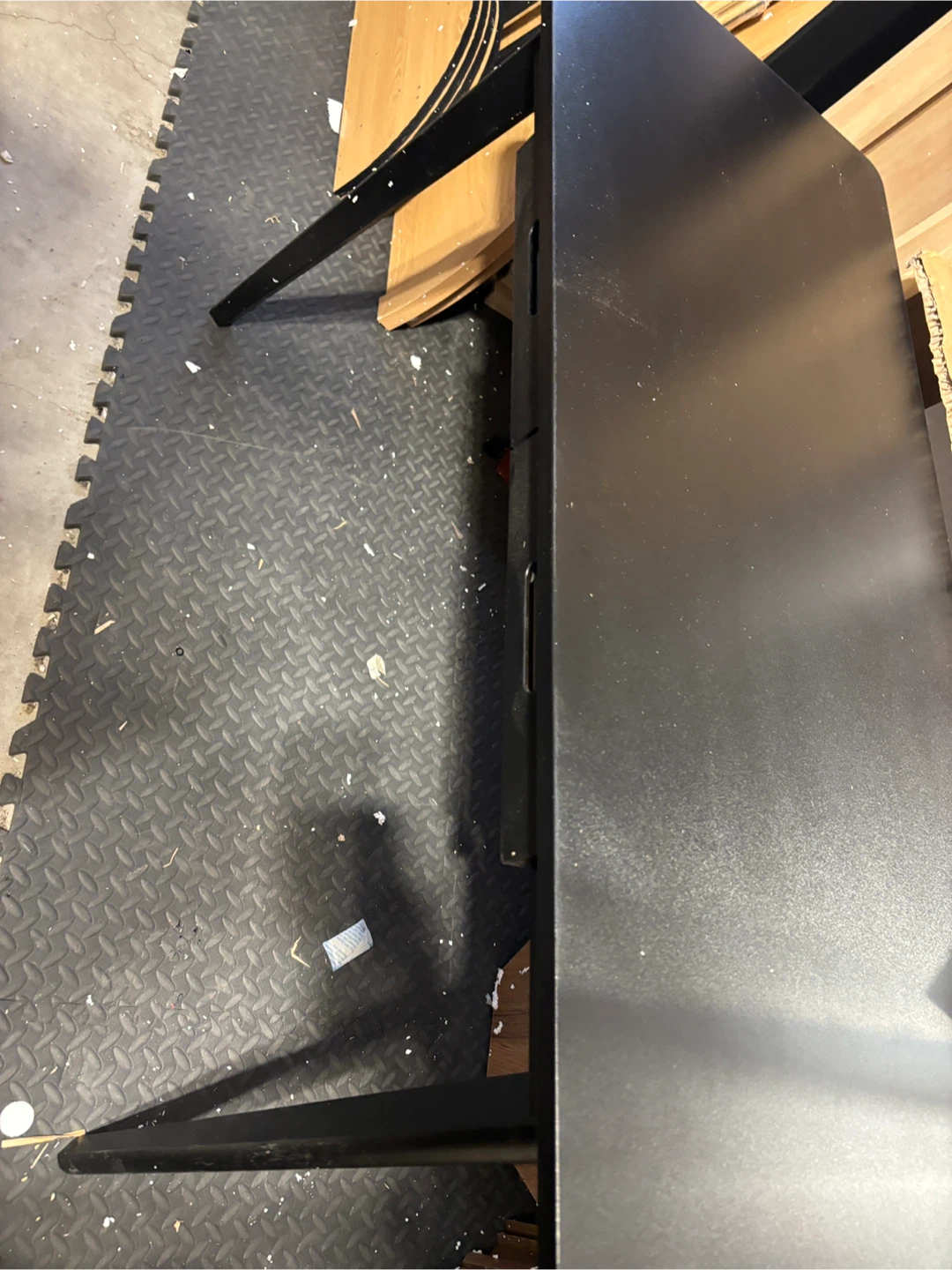 Black Modern Writing Desk with Two Drawers - photo 2