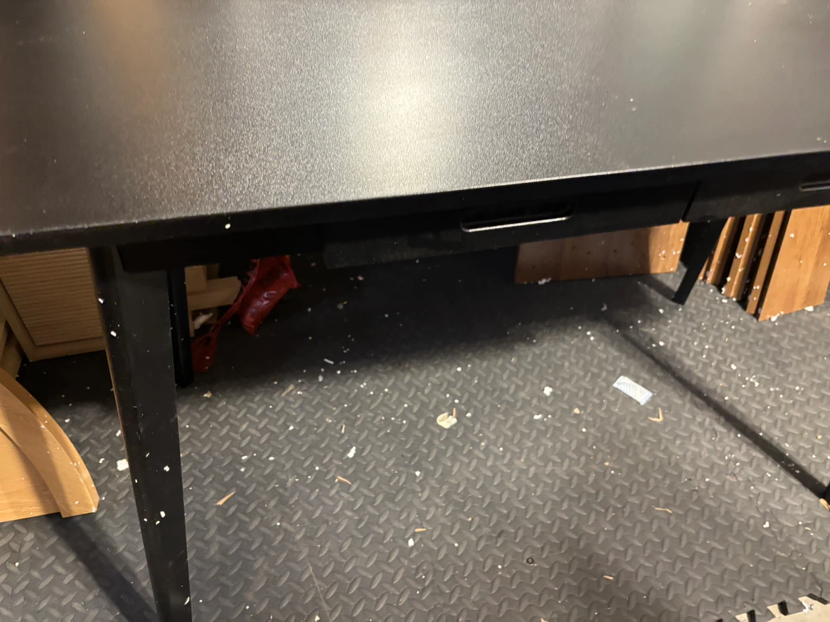 Black Modern Writing Desk with Two Drawers - photo 4