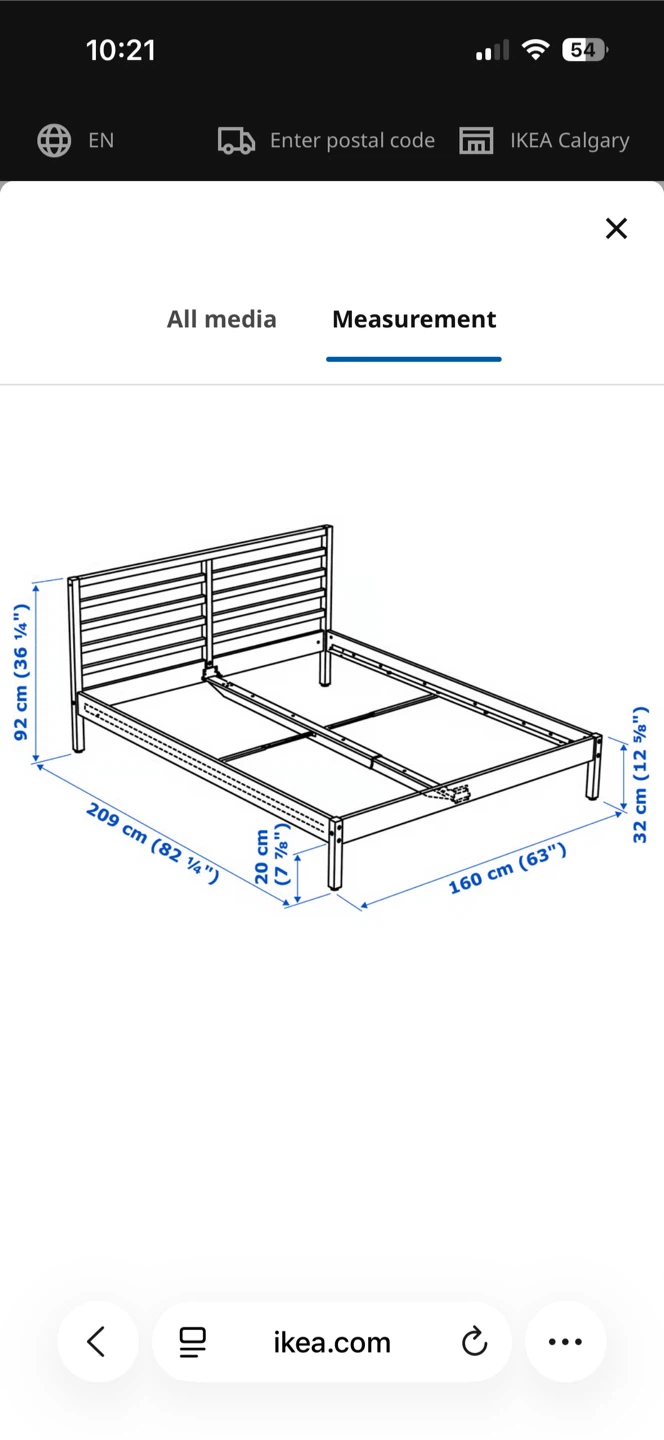 IKEA tarva queen bed frame - photo 2
