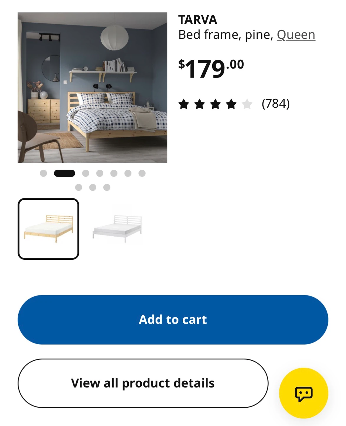 IKEA tarva queen bed frame - photo 3