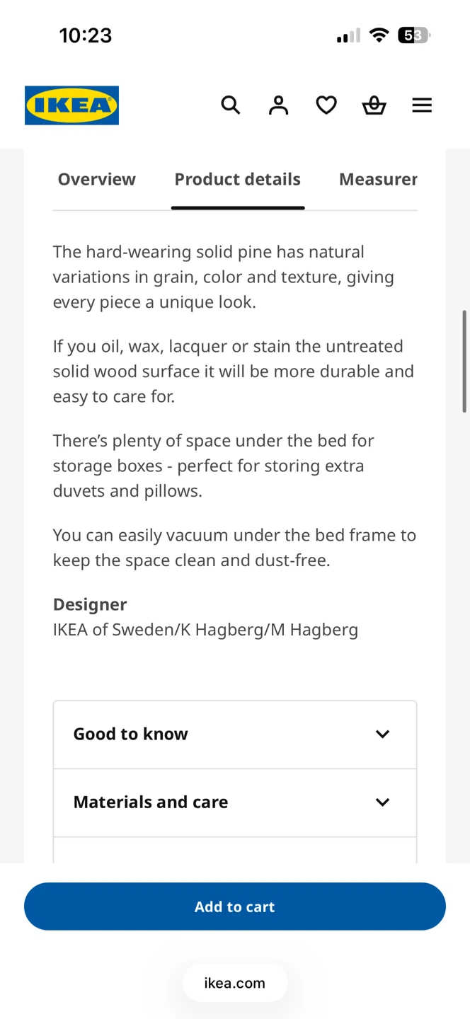 IKEA tarva queen bed frame - photo 4