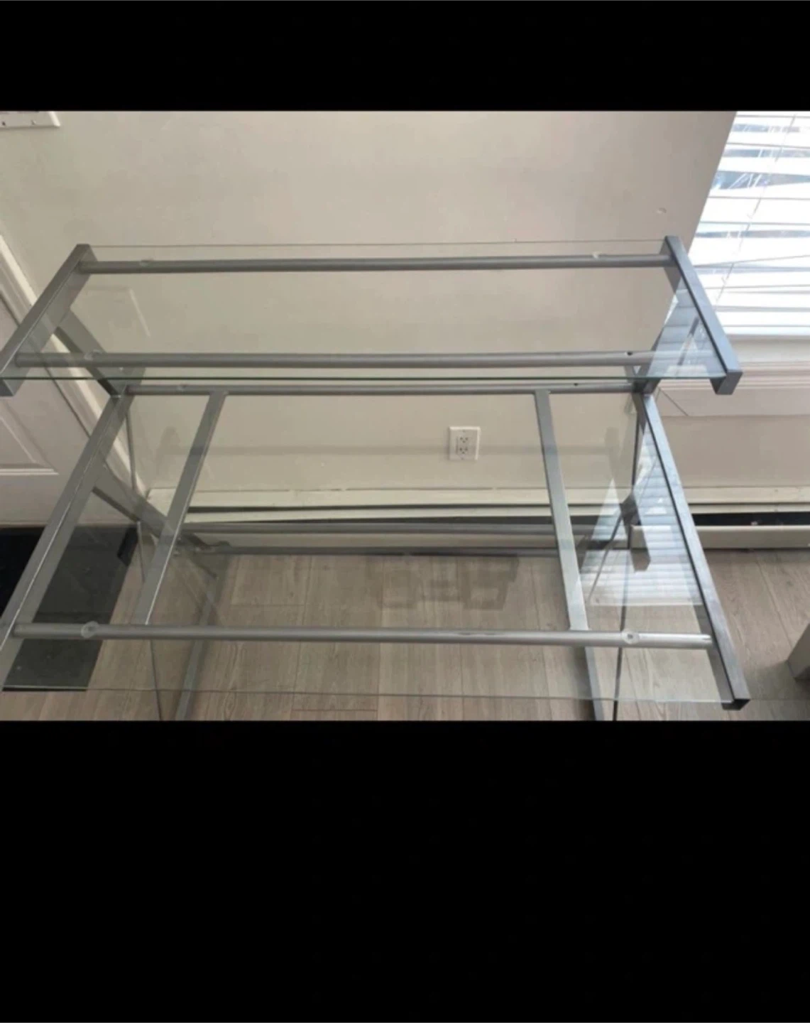 Glass and Metal Computer Desk - photo 2