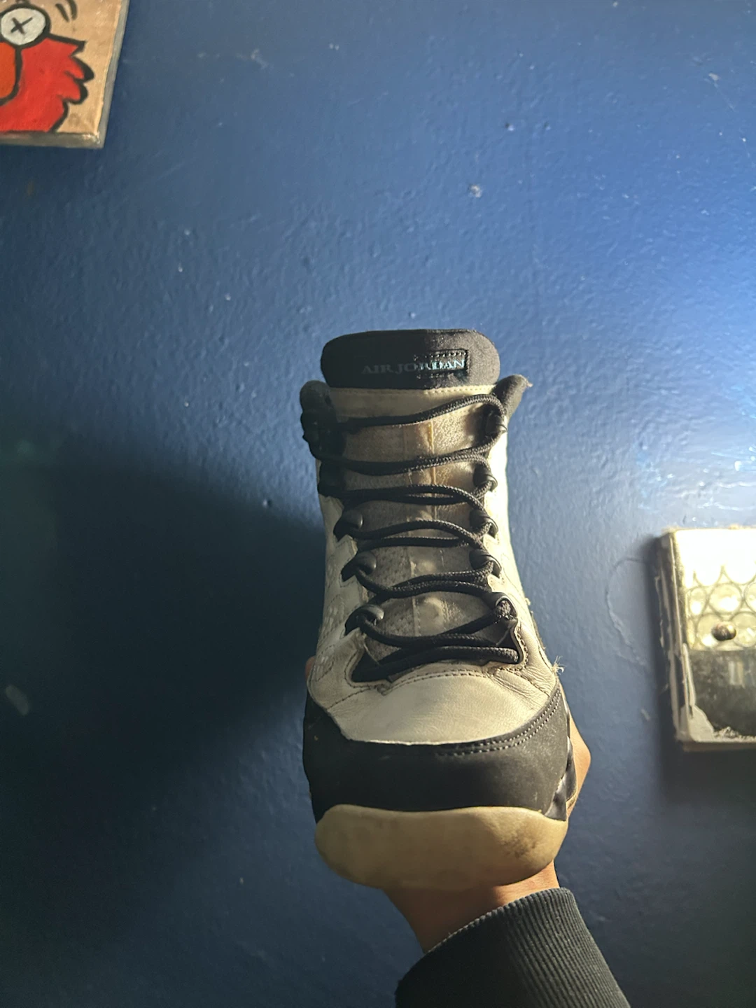 Jordan 9 Retro White Black Size 7Y - photo 2