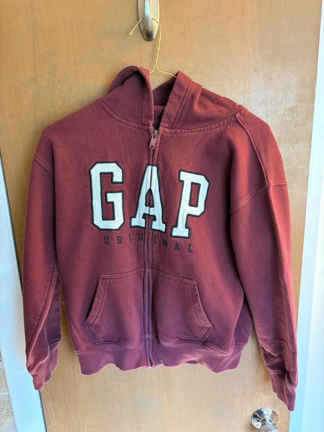 Gap Kids Maroon Zip-Up Hoodie Size L
